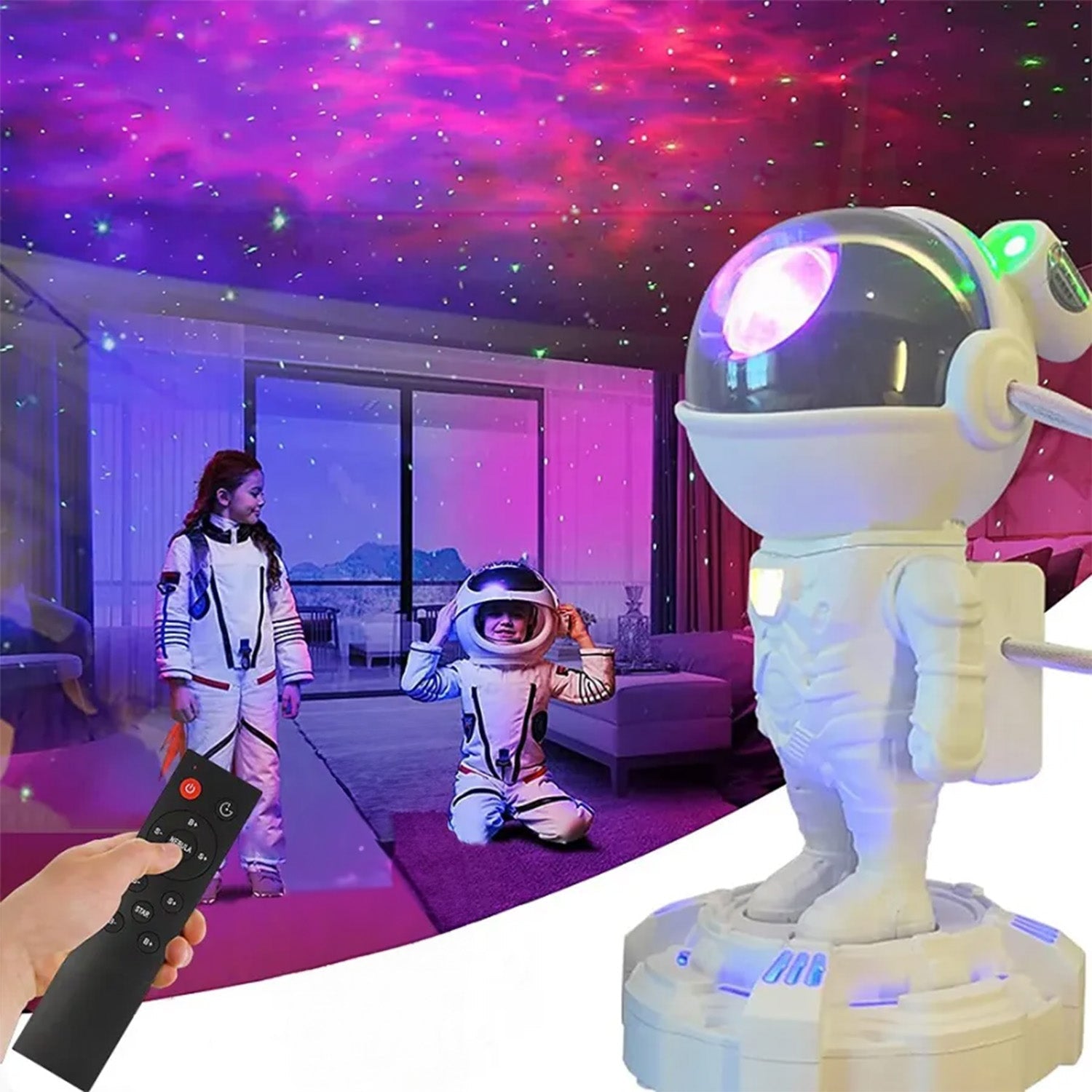 4530 Robot Sky Space Stars Light Astronaut Galaxy Projector, Night lamp, Bedroom, Kids, Projector, Remote Control, Star Projector Will Take Children's to Explore The Vast Starry Sky for Adults, raksha bandhan, Diwali Gift 4530 Robot Sky Space Stars Light Astronaut Galaxy Projector, Night lamp, Bedroom, Kids, Projector, Remote Control, Star Projector Will Take Children's to Explore The Vast Starry Sky for Adults, raksha bandhan, Diwali Gift